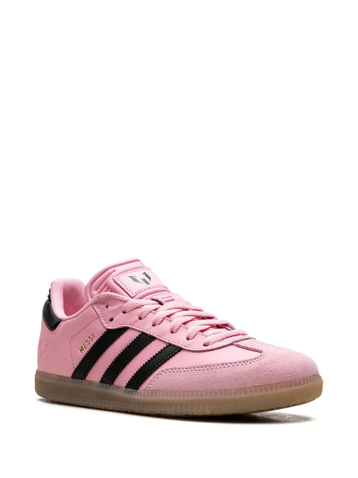 adidas Samba Indoor Messi Light Pink Black Sneakers — Light Pink — Size US M 10.5 - US W 12 — Side View