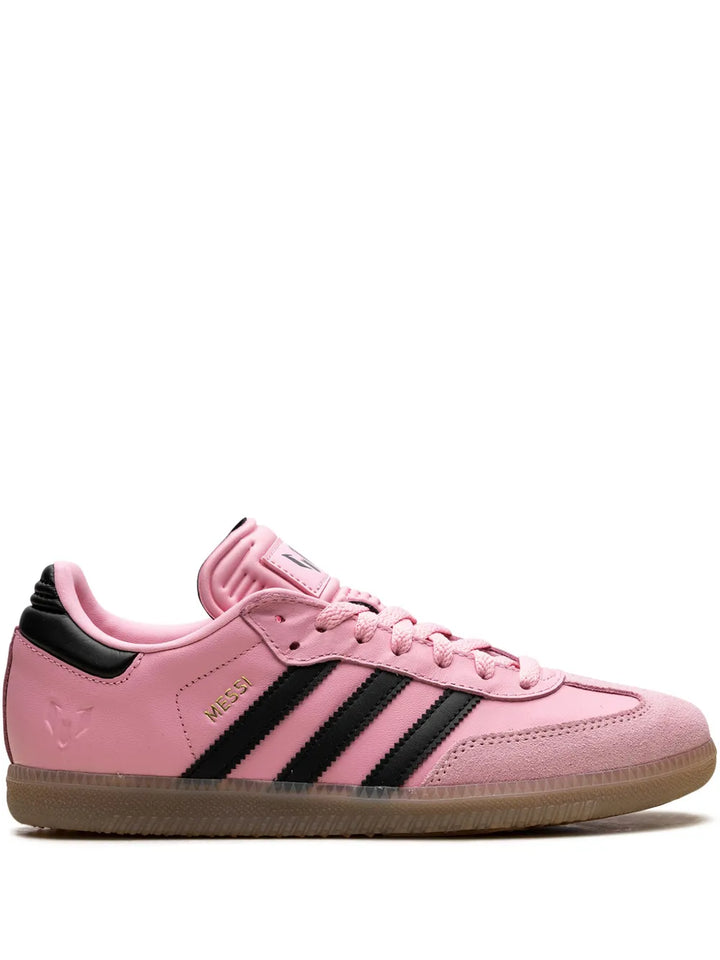 adidas Samba Indoor Messi Light Pink Black Sneakers — Light Pink — Size US M 10.5 - US W 12 — Front View