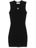 Marine Serre Crescent Moon Detail Mini Dress — Black — Size XS — Front View
