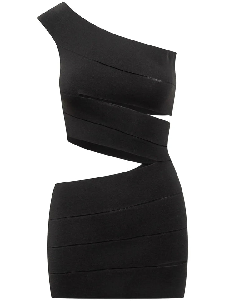 Dsquared2 Bandage Mini Dress — Black/ Red — Size XS — Front View