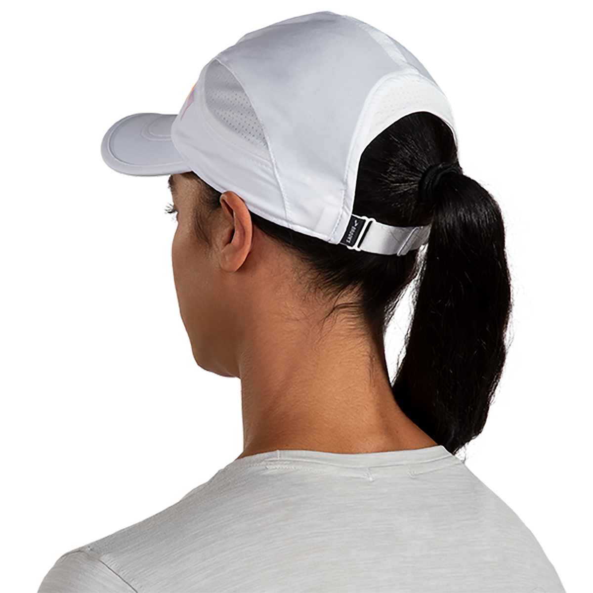 Brooks Chaser Hat — White - Run Happy — Size One Size — Side View