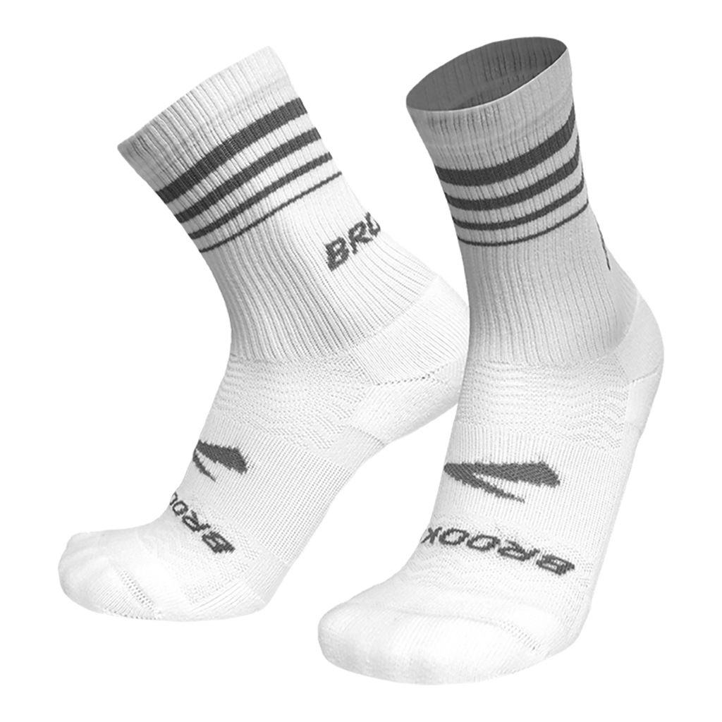 Brooks Run-In Crew 3-Pack — White - Brooks — Size Small — Top View
