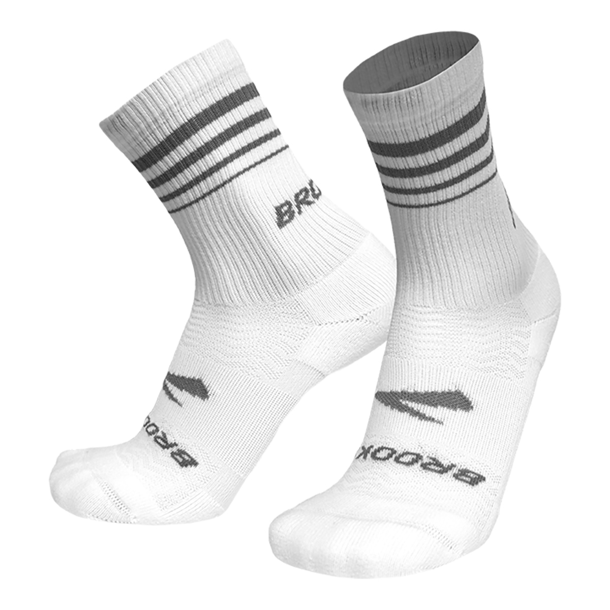 Brooks Run-In Crew 3-Pack — White - Brooks — Size Small — Top View