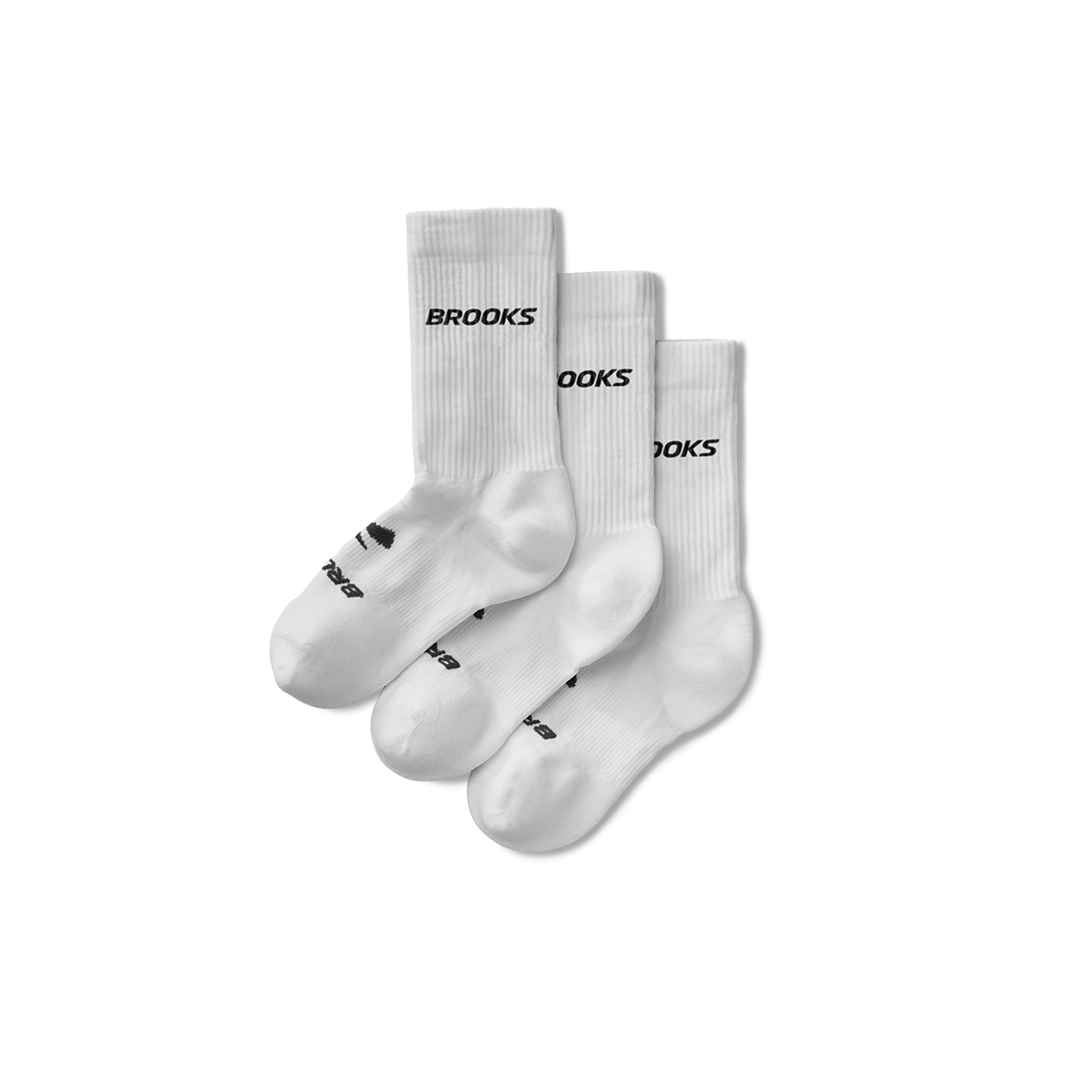 Brooks Run-In Crew 3-Pack — White - Brooks — Size Small — Lifestyle View