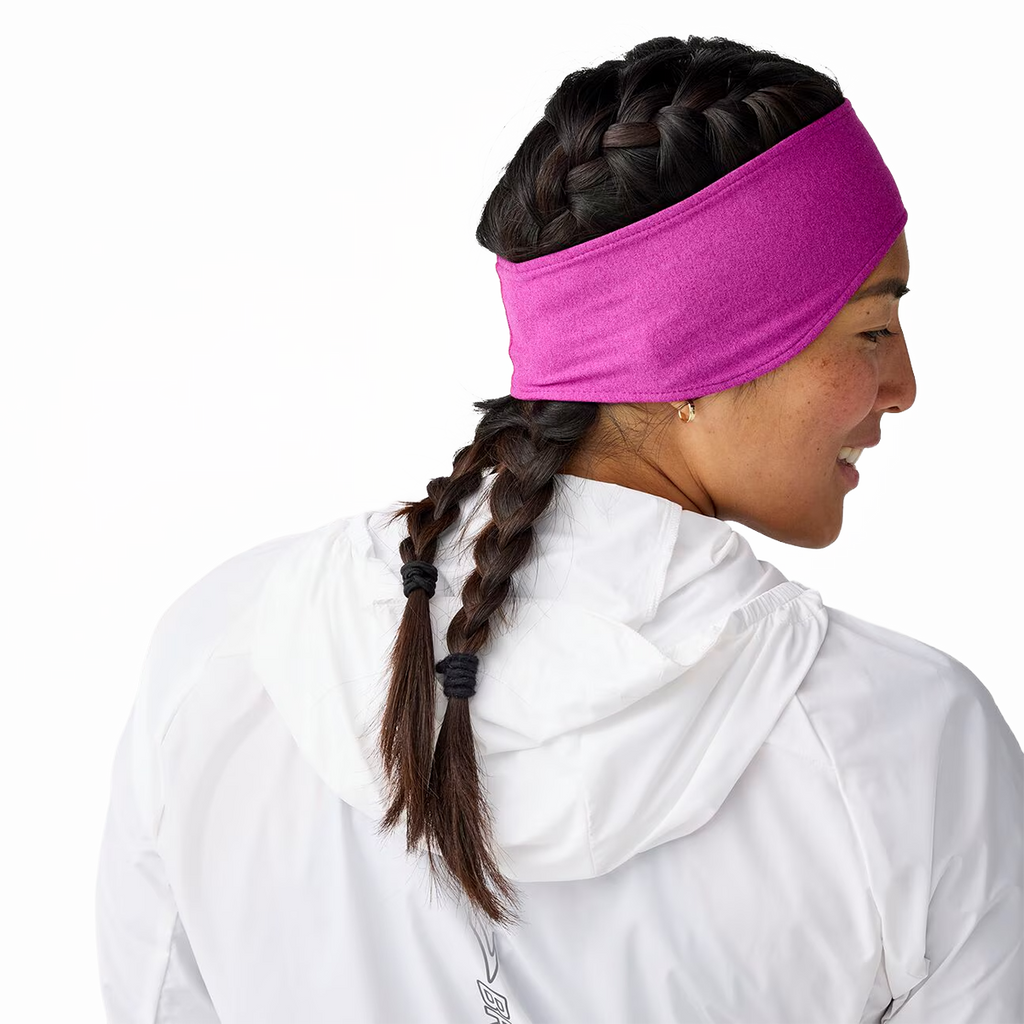 Brooks Luxe Thermal Headband — Heather Magenta — Size One Size — Back View