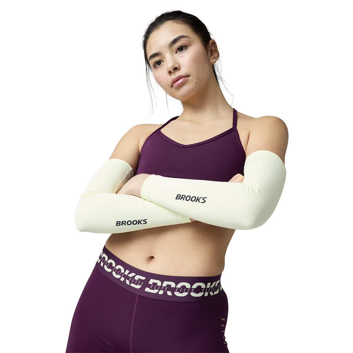 Brooks Dash Arm Sleeves — Luminary — Size Small — Front View