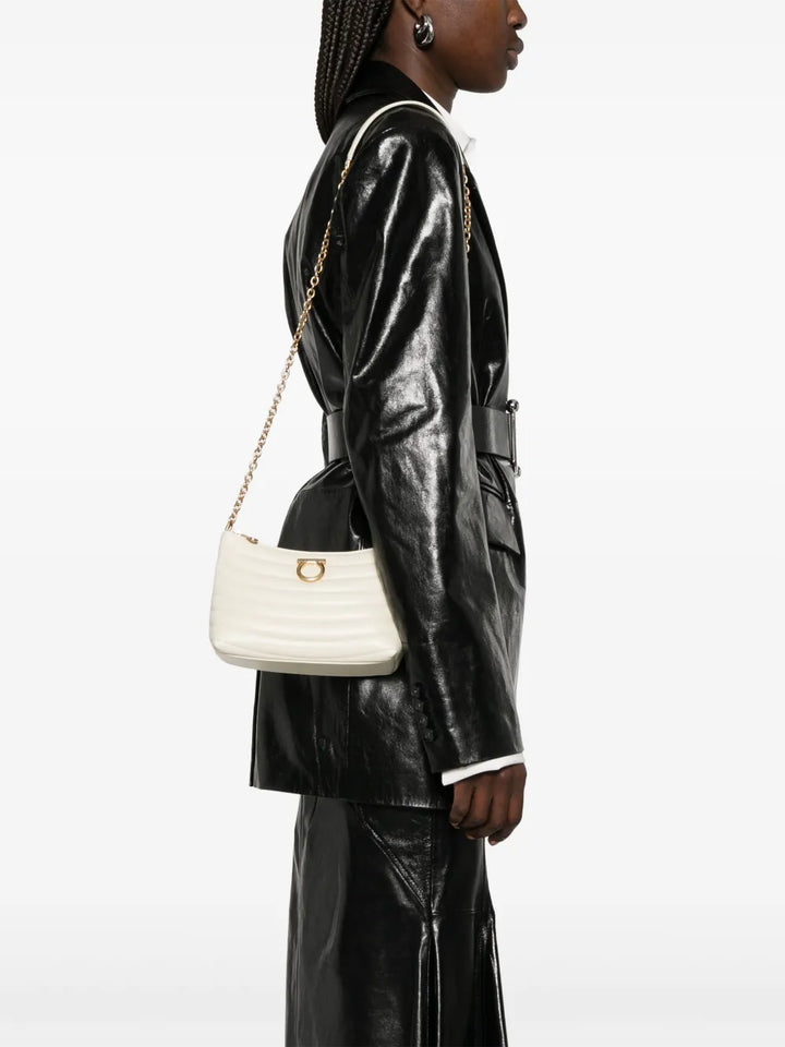 Ferragamo Gancini Plaque Shoulder Bag — Same as shown — Size One Size — Side View