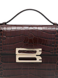 Victoria Beckham Embossed Crocodile Shoulder Bag — Same as shown — Size One Size — Top View