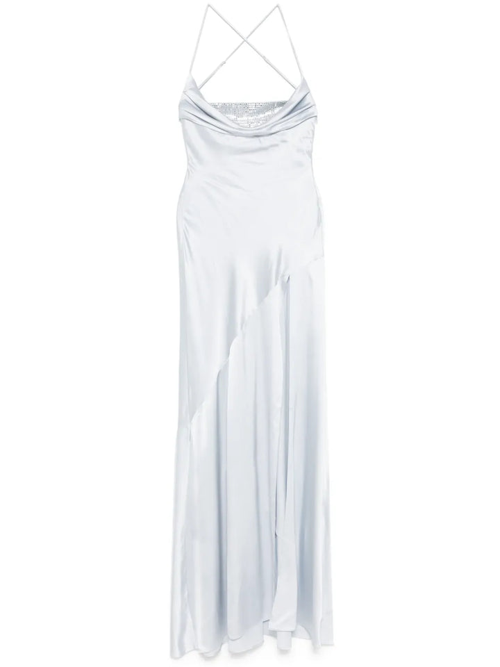 Retrofete Emery Maxi Dress — Blue — Size XL — Front View