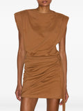 Isabel Marant Marielle Wrap Mini Dress — Brown — Size XS — Front View