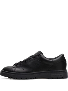 adidas Stan Smith Freizeit Sneakers — Black — Size US M 8 - US W 9.5 — Front View