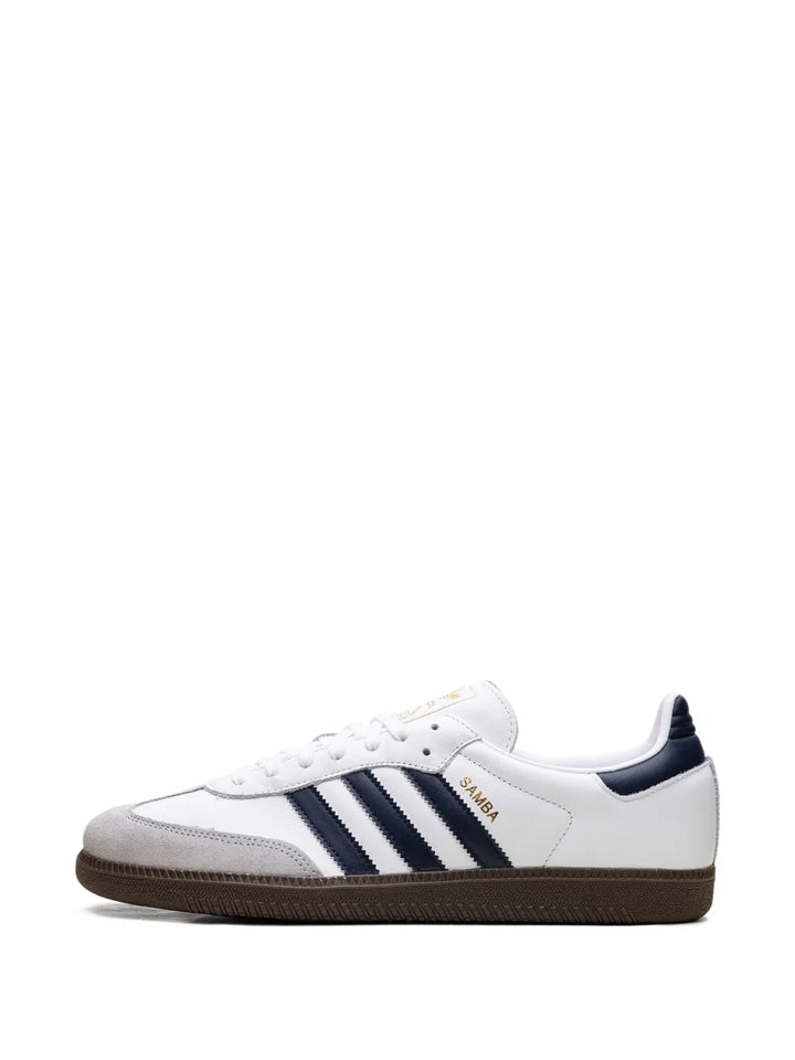 adidas Samba Og White/Navy/Gum Sneakers — White — Size US M 8.5 - US W 10 — Detail View