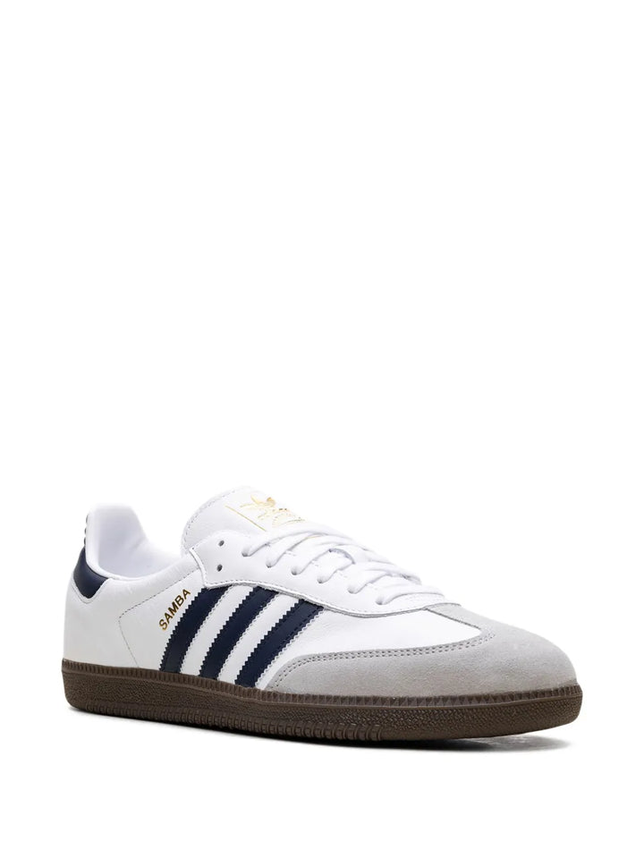 adidas Samba Og White/Navy/Gum Sneakers — White — Size US M 8.5 - US W 10 — Side View
