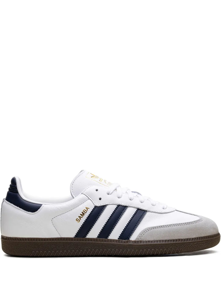 adidas Samba Og White/Navy/Gum Sneakers — White — Size US M 8.5 - US W 10 — Front View