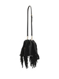 Valentino Garavani Fringed Leather Shoulder Bag — Same as shown — Size One Size — Back View