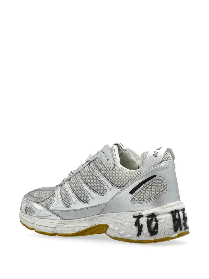 44 Label Group Dragger Sneakers — Silver-Tone — Size US M 3.5 - US W 5 — Back View