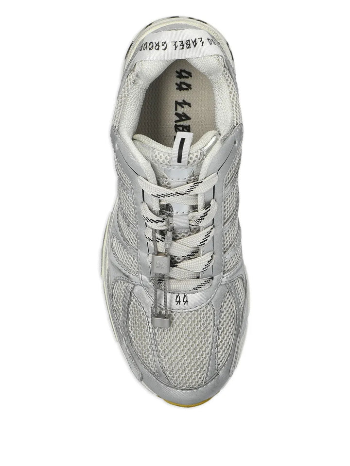 44 Label Group Dragger Sneakers — Silver-Tone — Size US M 3.5 - US W 5 — Top View