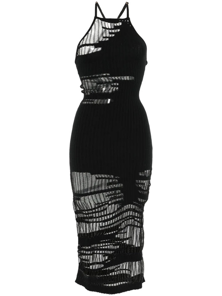 Cult Gaia Nodin Midi Dress — Black — Size XS — Front View
