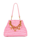 Balmain 1945 Soft Tweed Shoulder Bag — Same as shown — Size One Size — Top View
