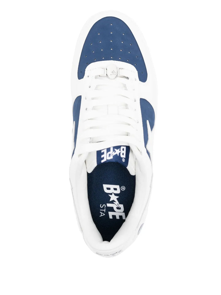 A Bathing Ape?Sta #6 Sneakers — Blue/White — Size US M 3.5 - US W 5 — Top View
