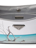 Prada Cleo Printed Brushed Leather Shoulder Bag — Same as shown — Size One Size — Top View