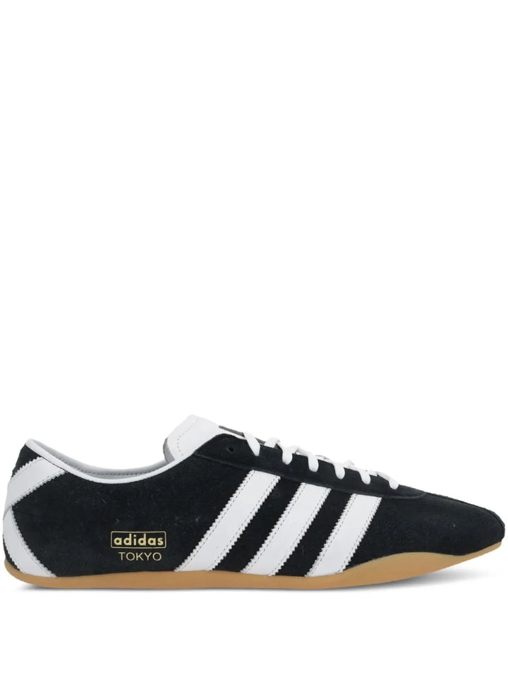 adidas Tokyo Trainers — Black — Size US M 5 - US W 6.5 — Front View