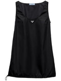 Prada Re Nylon Mini Dress — Black — Size XS — Front View