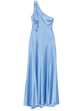 Lauren Ralph Lauren One Shoulder Maxi Dress — Blue — Size XS — Front View