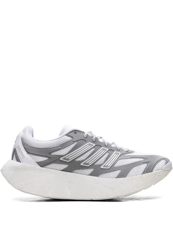 adidas Adizero Aruku White/Silver Metallic Sneakers — White — Size US M 3.5 - US W 5 — Front View