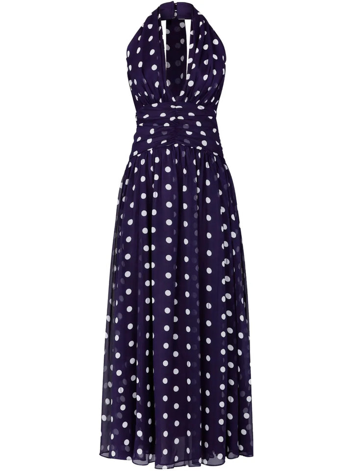 Nicholas Arella Maxi Dress — Blue/ Navy — Size S — Front View