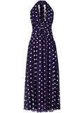 Nicholas Arella Maxi Dress — Blue/ Navy — Size S — Front View
