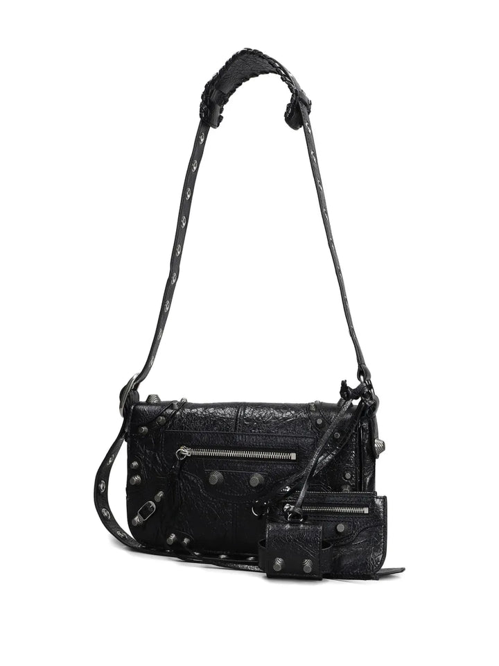 Balenciaga Textured Leather Shoulder Bag — Same as shown — Size One Size — Back View