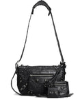 Balenciaga Textured Leather Shoulder Bag — Same as shown — Size One Size — Front View