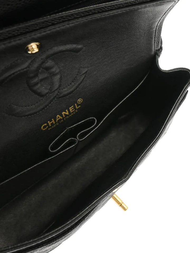 Chanel Pre Owned 2002 Small Classic Double Flap Shoulder Bag — Same as shown — Size One Size — Top View