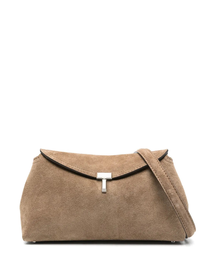 Toteme T Lock Suede Shoulder Bag — Same as shown — Size One Size — Front View