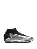 adidas Ae 1 Mid Silver Metallic Sneakers — Black — Size US M 7 - US W 8.5 — Side View