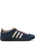 adidas X Brain Dead Forest Hills Three-Stripe Sneakers — Dark Blue — Size US M 8 - US W 9.5 — Front View
