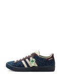 adidas X Brain Dead Forest Hills Three-Stripe Sneakers — Dark Blue — Size US M 8 - US W 9.5 — Top View