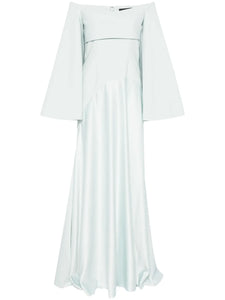 Solace London Rina Maxi Dress — Blue/ Red — Size XS — Front View