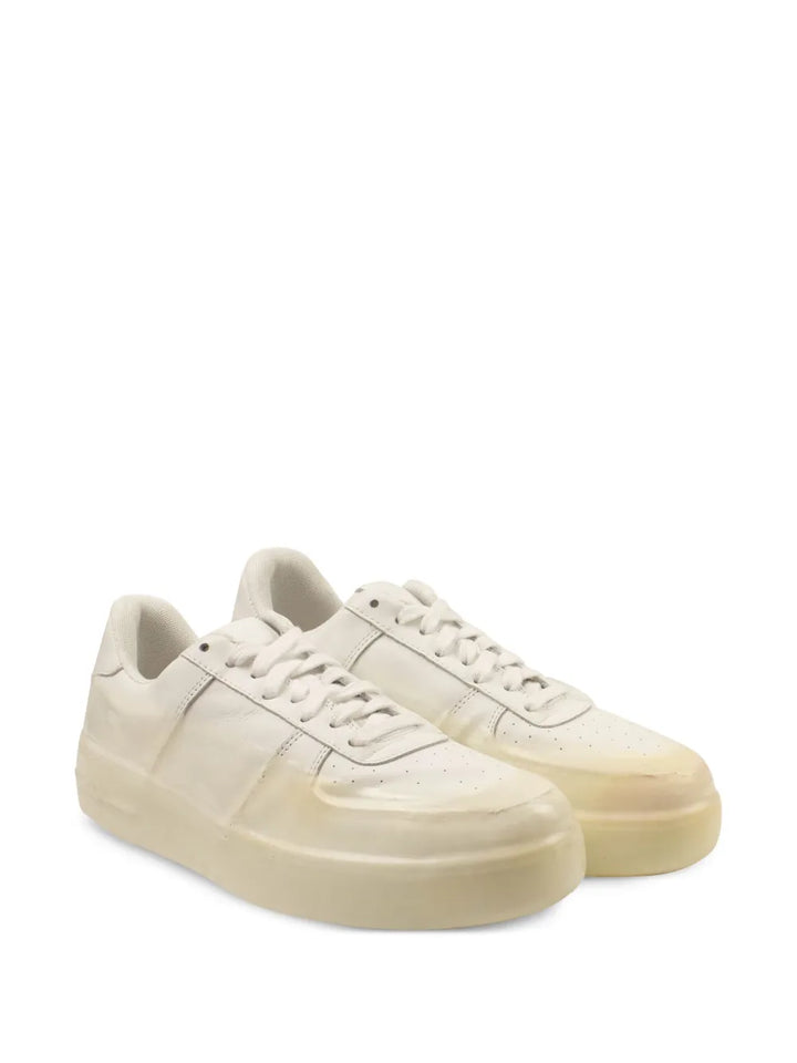 424 Wax Dipped Sneakers — White — Size US M 3.5 - US W 5 — Back View
