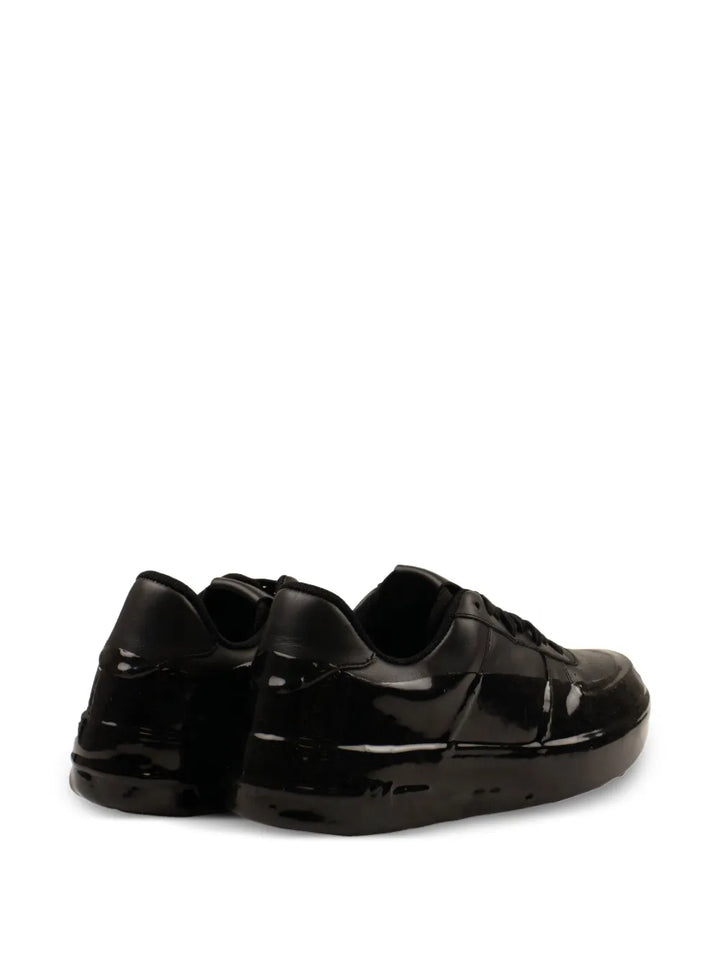 424 Wax Dipped Sneakers — Black — Size US M 3.5 - US W 5 — Top View
