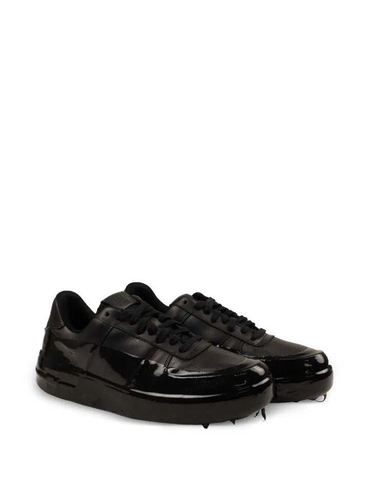 424 Wax Dipped Sneakers — Black — Size US M 3.5 - US W 5 — Back View