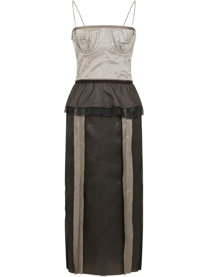 Maison Margiela Silk Dress — Grey — Size XS — Front View
