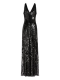 Jenny Packham Night Fever Maxi Dress — Black — Size XS — Front View