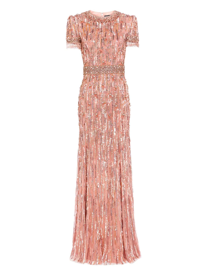 Jenny Packham Roxy Maxi Dress — Pink — Size XS — Front View