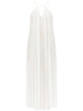 Cult Gaia Open Back Maxi Dress — White/ Red — Size XS — Front View