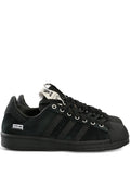 adidas Superstar Trainers — Black — Size US M 9.5 - US W 11 — Front View