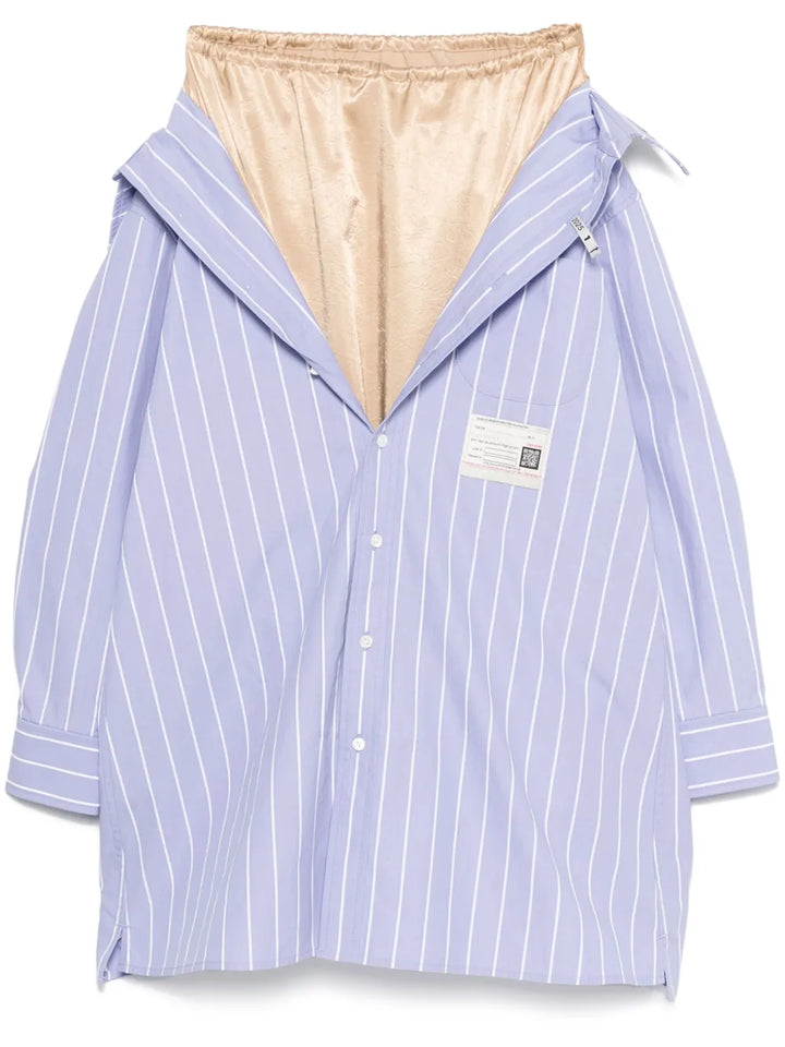 Maison Mihara Yasuhiro Petitcoat Shirt Midi Skirt — Blue — Size XS — Front View