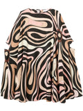Pucci Marmo Print Dress — Black/ Red — Size XS — Front View
