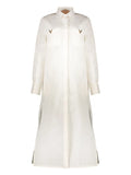 Valentino Garavani Vlogo Signature Shirt Maxi Dress — White — Size XS — Front View